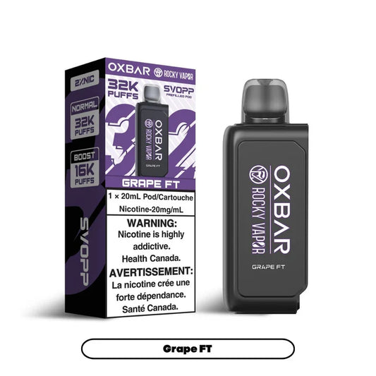 Svopp Rocky Vapor Oxbar [Prefilled Pods] 32K -Grape FT (Without Battery)